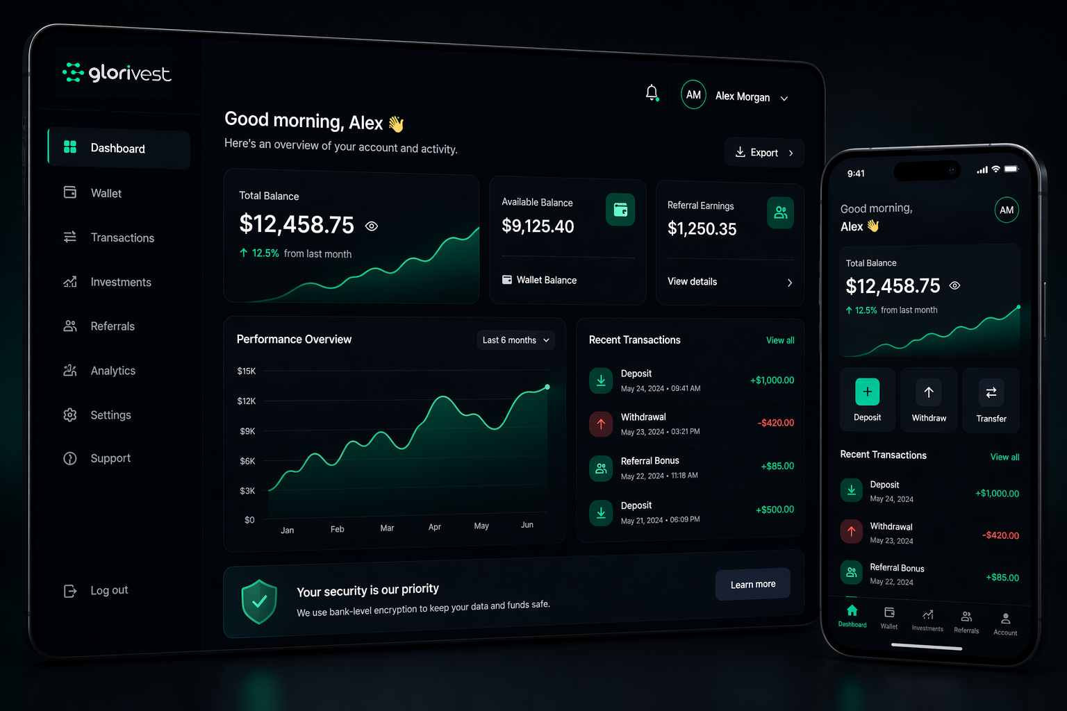 Glorivest Platform Preview